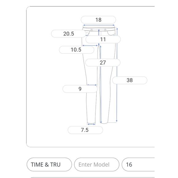TIME & TRU Blue Medium Wash Straight Leg Jeans Stretch Comfort Casual Womens 16 - Picture 2 of 11